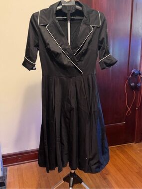 Deadly Dames Haunted Housewife Dress - Black and white